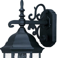Petite Matte Black Domed Hanging Lantern Wall Light - Homeroots
