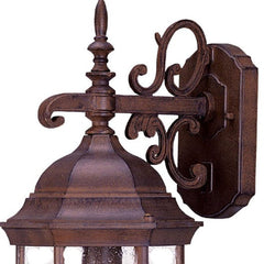 Narrow Brown Domed Hanging Lantern Wall Light - Homeroots