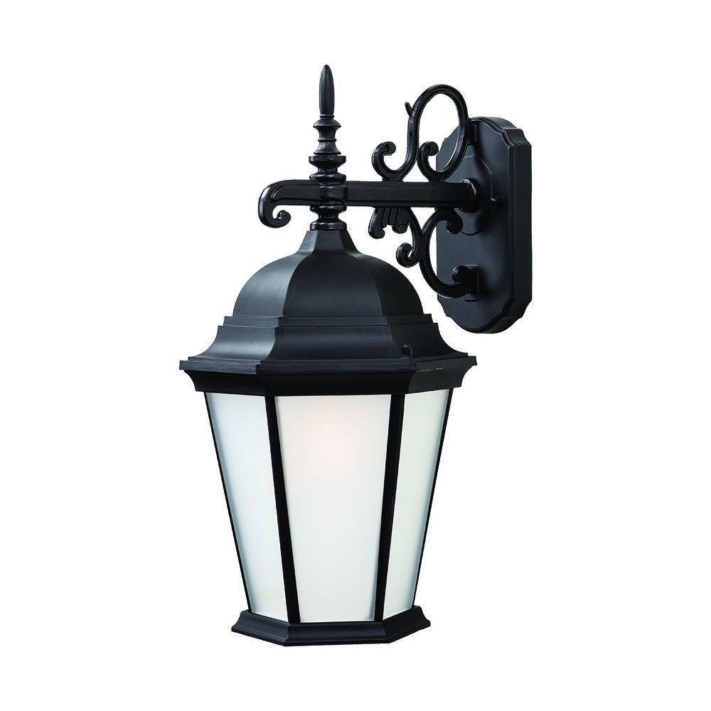 Matte Black Domed Hanging Lantern Wall Light - Homeroots