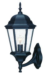 Matte Black Swing Arm Glass Lantern Wall Light - Homeroots