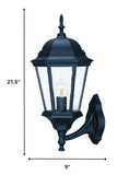 Matte Black Swing Arm Glass Lantern Wall Light - Homeroots - Flyclothing LLC
