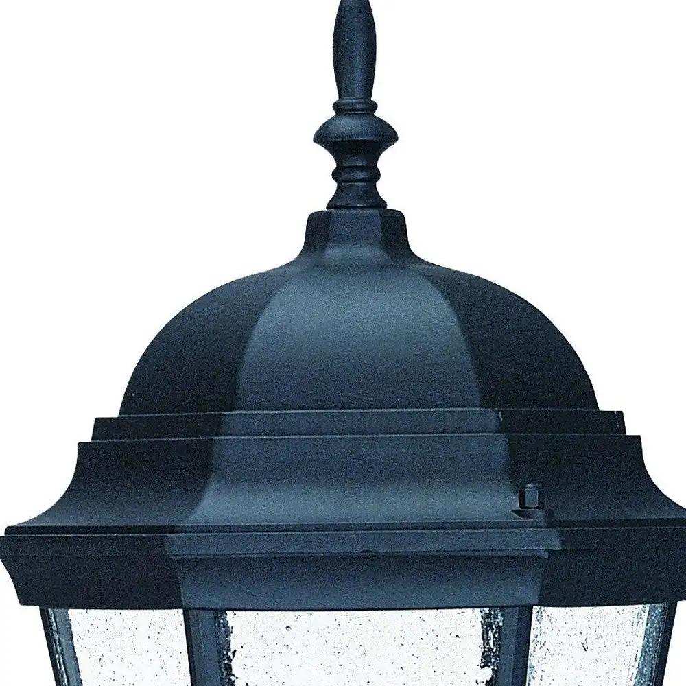 Matte Black Swing Arm Glass Lantern Wall Light - Homeroots - Flyclothing LLC
