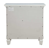 White Plantation 3 Drawer Nightstand - Homeroots