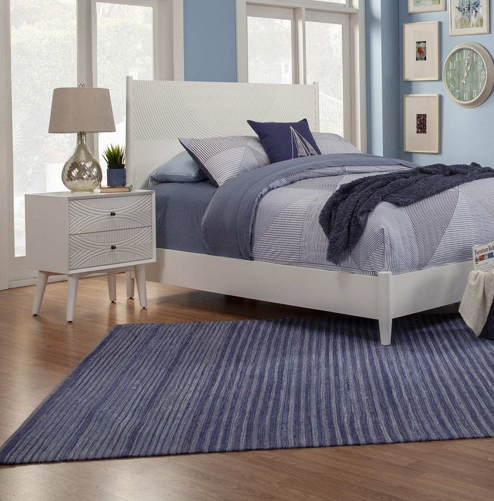 White Groovy 1 Drawer Wood Nightstand - Homeroots - Flyclothing LLC