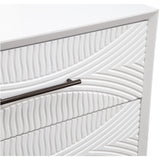 White Groovy 1 Drawer Wood Nightstand - Homeroots