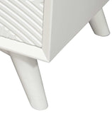 White Groovy 1 Drawer Wood Nightstand - Homeroots - Flyclothing LLC
