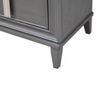 29" Dark Gray Two Drawer Contemporary Wood Nightstand - Homeroots