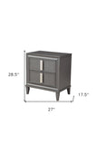 29" Dark Gray Two Drawer Contemporary Wood Nightstand - Homeroots - Flyclothing LLC