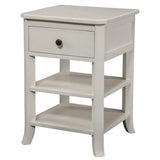 Mahogany White One Drawer Flair Nightstand - Homeroots