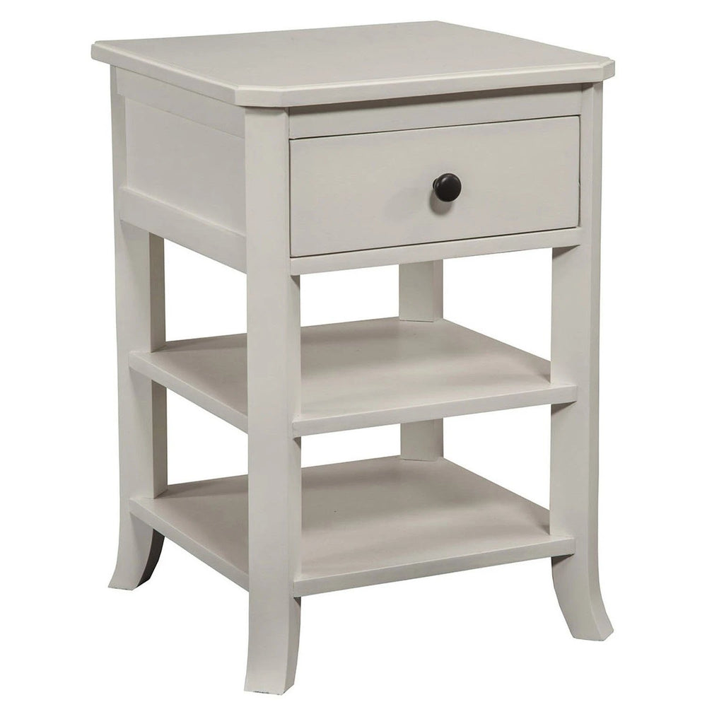 Mahogany White One Drawer Flair Nightstand - Homeroots