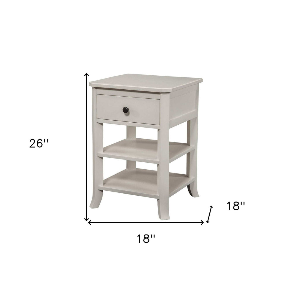 Mahogany White One Drawer Flair Nightstand - Homeroots - Flyclothing LLC