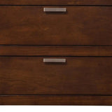 24" Brown Two Drawers Faux Wood Nightstand - Homeroots