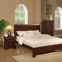 Solid Wood Cappuccino 2 Drawer Nightstand - Homeroots