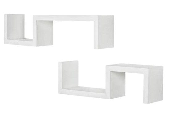 24" Two Shelves Solid Wood Wall Mounted Shelving Unit - Homeroots