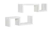 24" Two Shelves Solid Wood Wall Mounted Shelving Unit - Homeroots