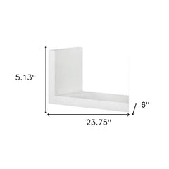 24" Two Shelves Solid Wood Wall Mounted Shelving Unit - Homeroots