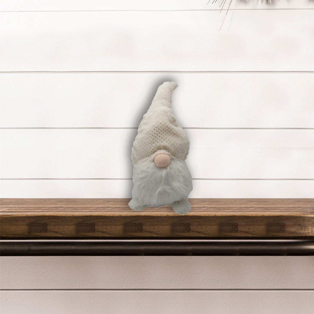 Creamy White Fuzzy Fabric Gnome - Homeroots - Flyclothing LLC