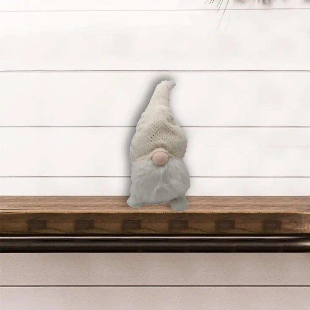 Creamy White Fuzzy Fabric Gnome - Homeroots - Flyclothing LLC