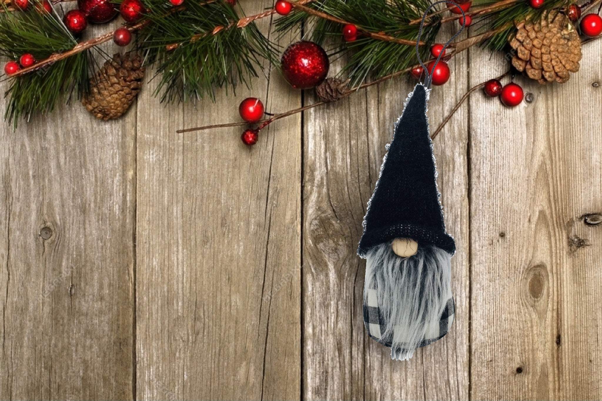 Black and White Buffalo Check Groovy Gnome - Homeroots - Flyclothing LLC