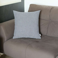 Blue Houndstooth Pattern Throw Pillow - Homeroots