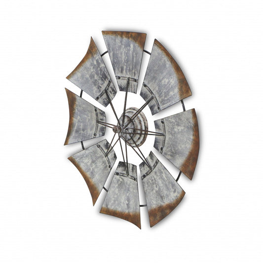 Metal Windmill Shaped Wall Decor