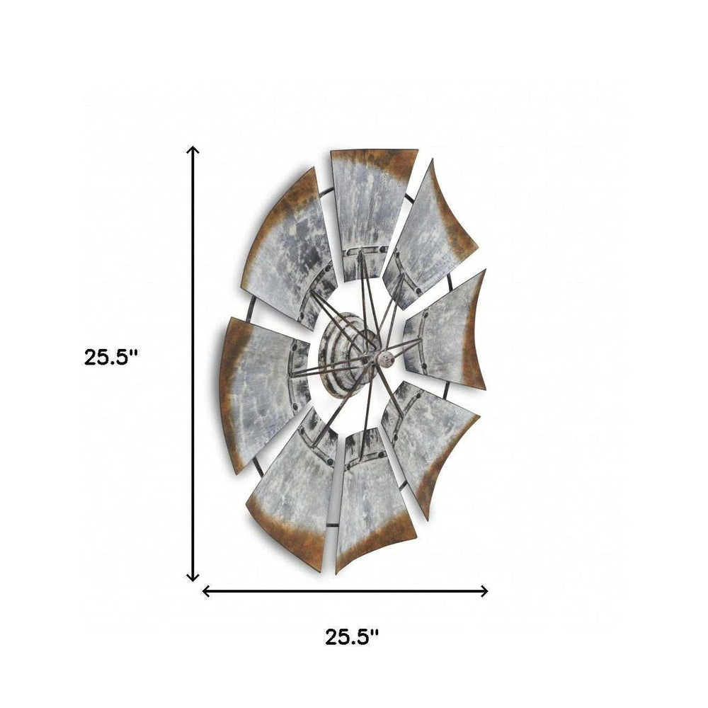Metal Windmill Shaped Wall Decor - Homeroots - Flyclothing LLC