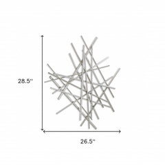 Silver Steel Wall Decor - Homeroots