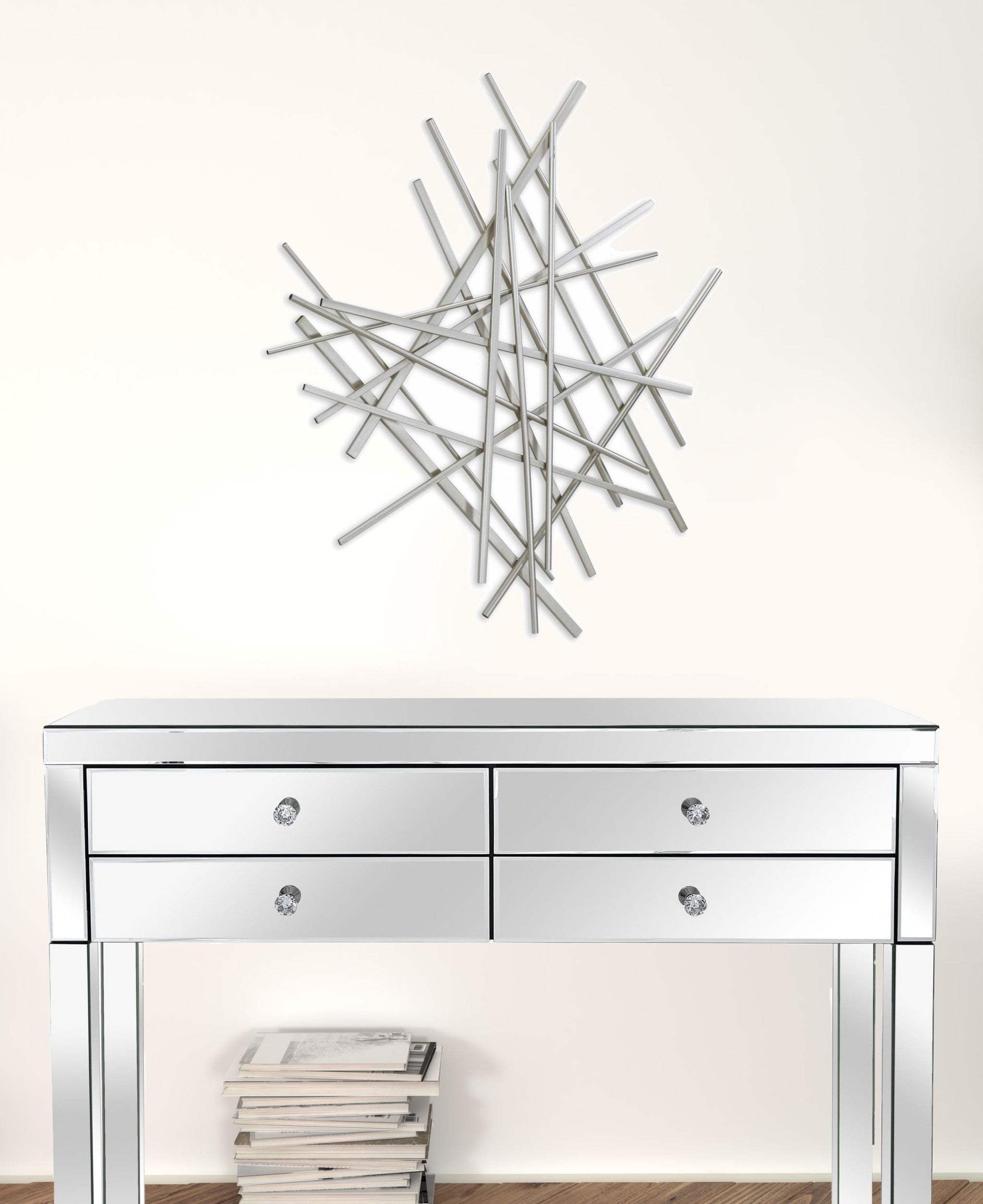 Silver Steel Wall Decor - Homeroots - Flyclothing LLC