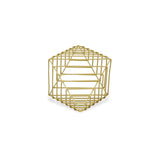 8" Gold Cast Iron Modern Abstract Tabletop Sculpture - Homeroots