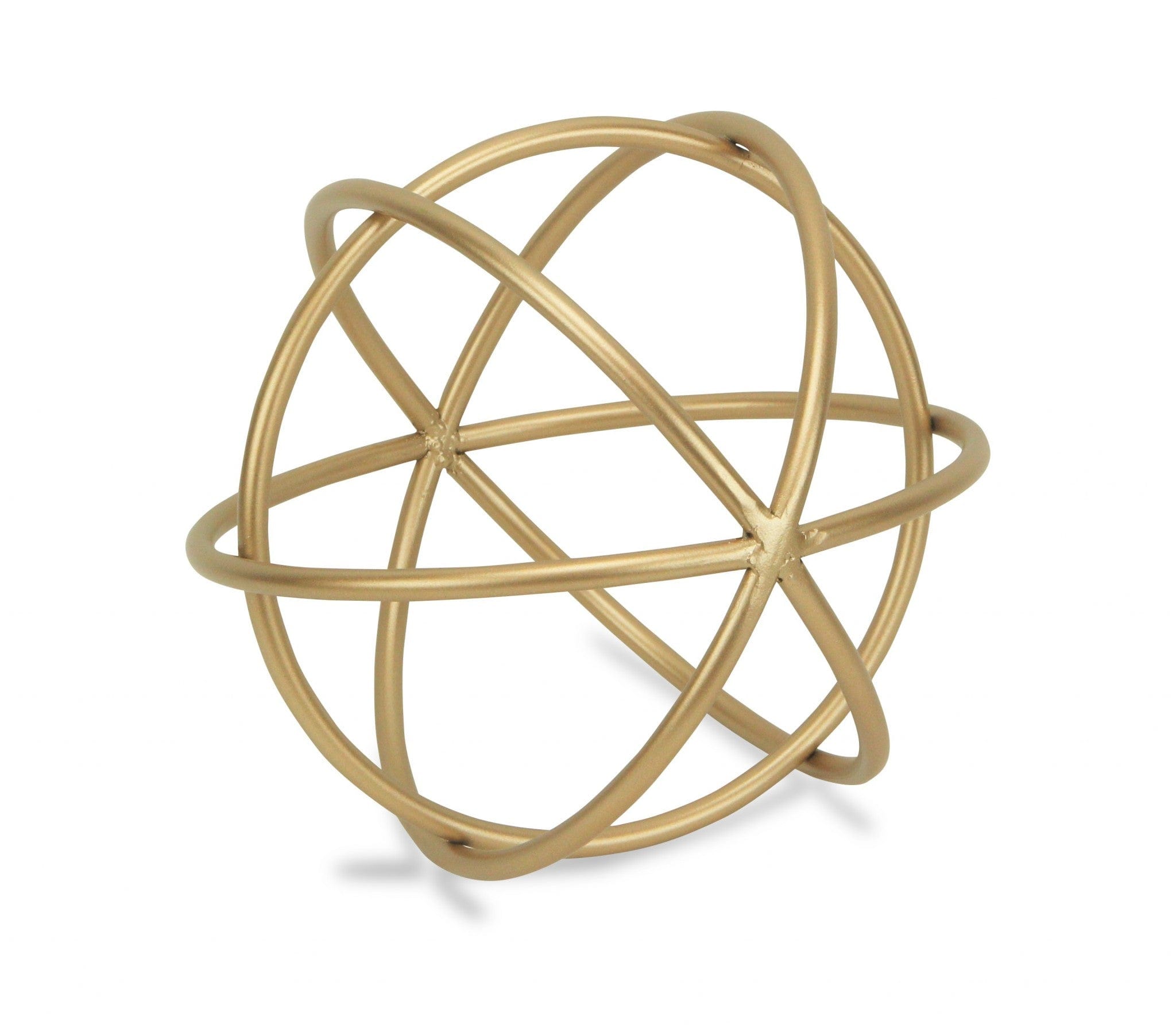 Petite Gold Metal Orb Decorative Sculpture - Homeroots