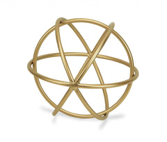 Petite Gold Metal Orb Decorative Sculpture - Homeroots