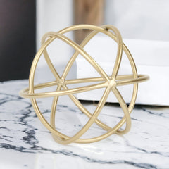 Petite Gold Metal Orb Decorative Sculpture - Homeroots