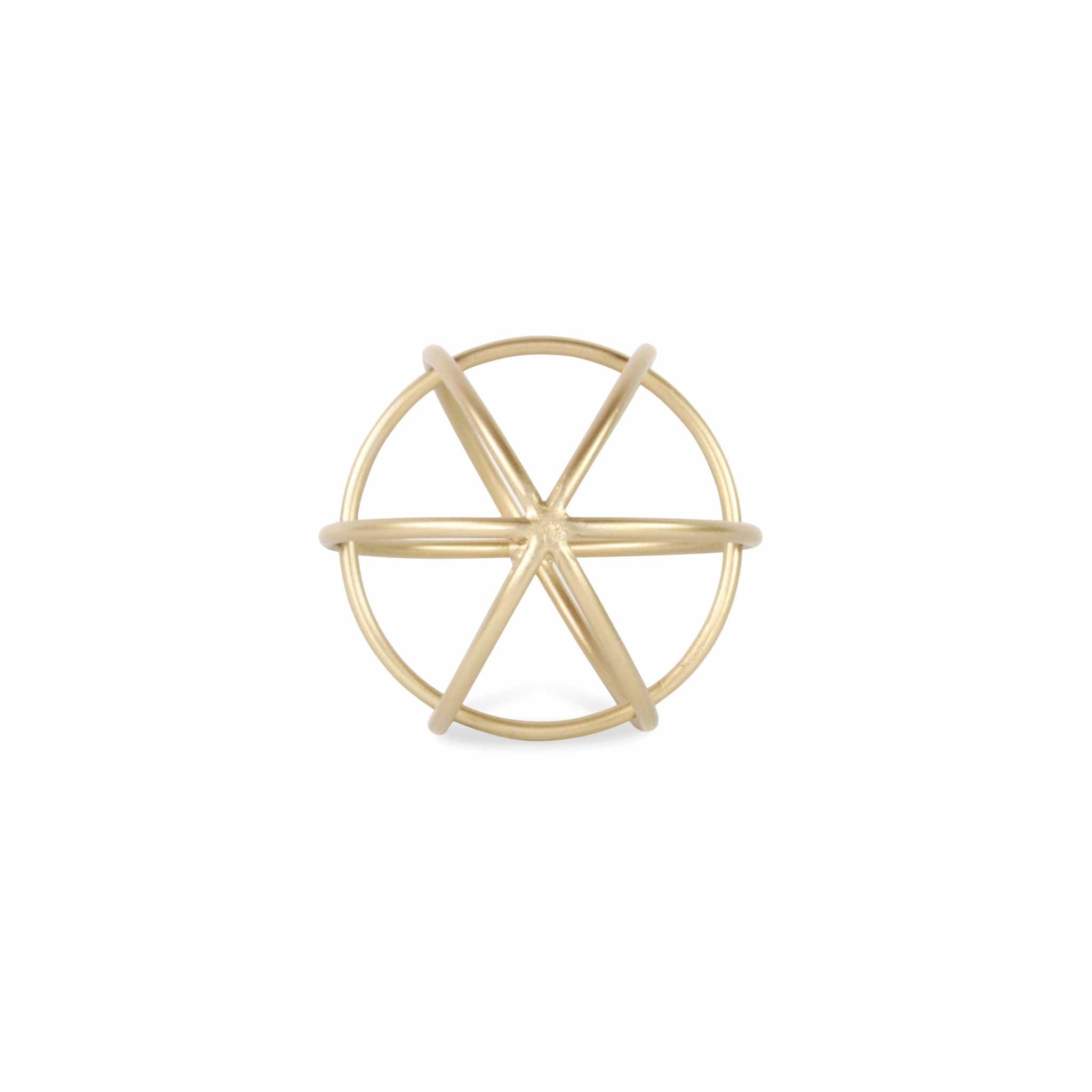 7" Gold Metal Orb Decorative Sculpture - Homeroots