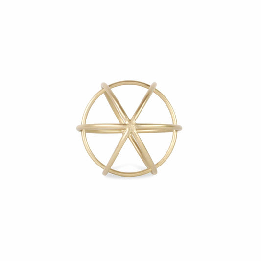 7" Gold Metal Orb Decorative Sculpture - Homeroots
