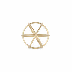 7" Gold Metal Orb Decorative Sculpture - Homeroots