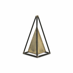 Narrow Metal Triangular Decorative Sculpture - Homeroots