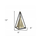 Narrow Metal Triangular Decorative Sculpture - Homeroots - Flyclothing LLC