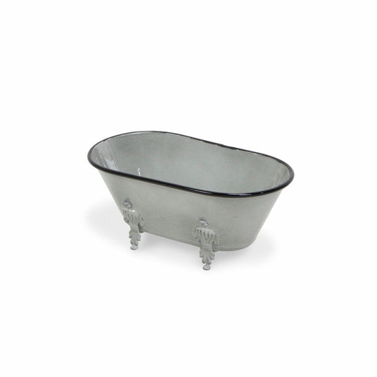 Jumbo Light Gray Bathtub Decorative Sculpture - Homeroots