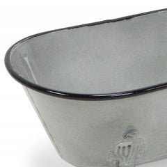 Jumbo Light Gray Bathtub Decorative Sculpture - Homeroots