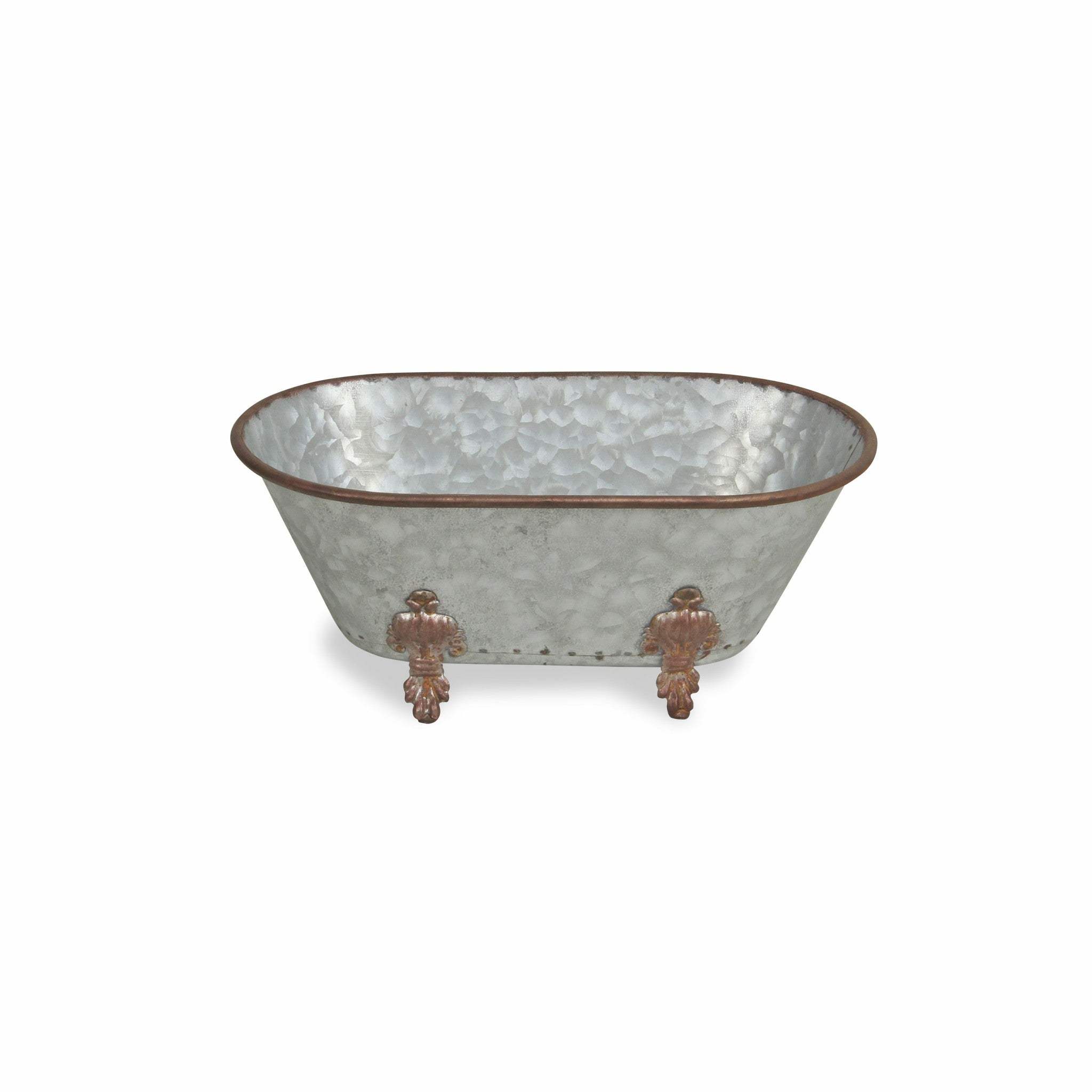 Jumbo Hammered Metal Bathtub Sculpture - Homeroots - Flyclothing LLC