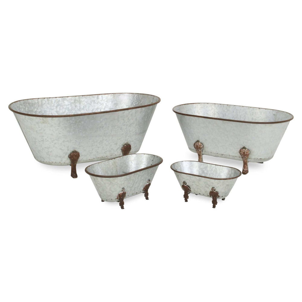 Jumbo Hammered Metal Bathtub Sculpture - Homeroots - Flyclothing LLC