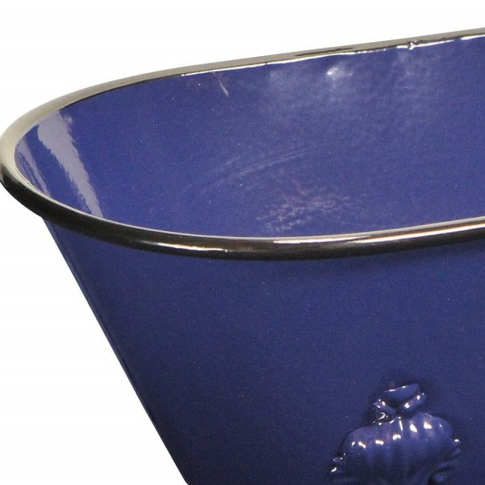 Jumbo Royal Blue Bathtub Decorative Sculpture - Homeroots