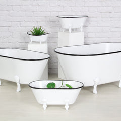 Jumbo White Bathtub Decorative Sculpture - Homeroots