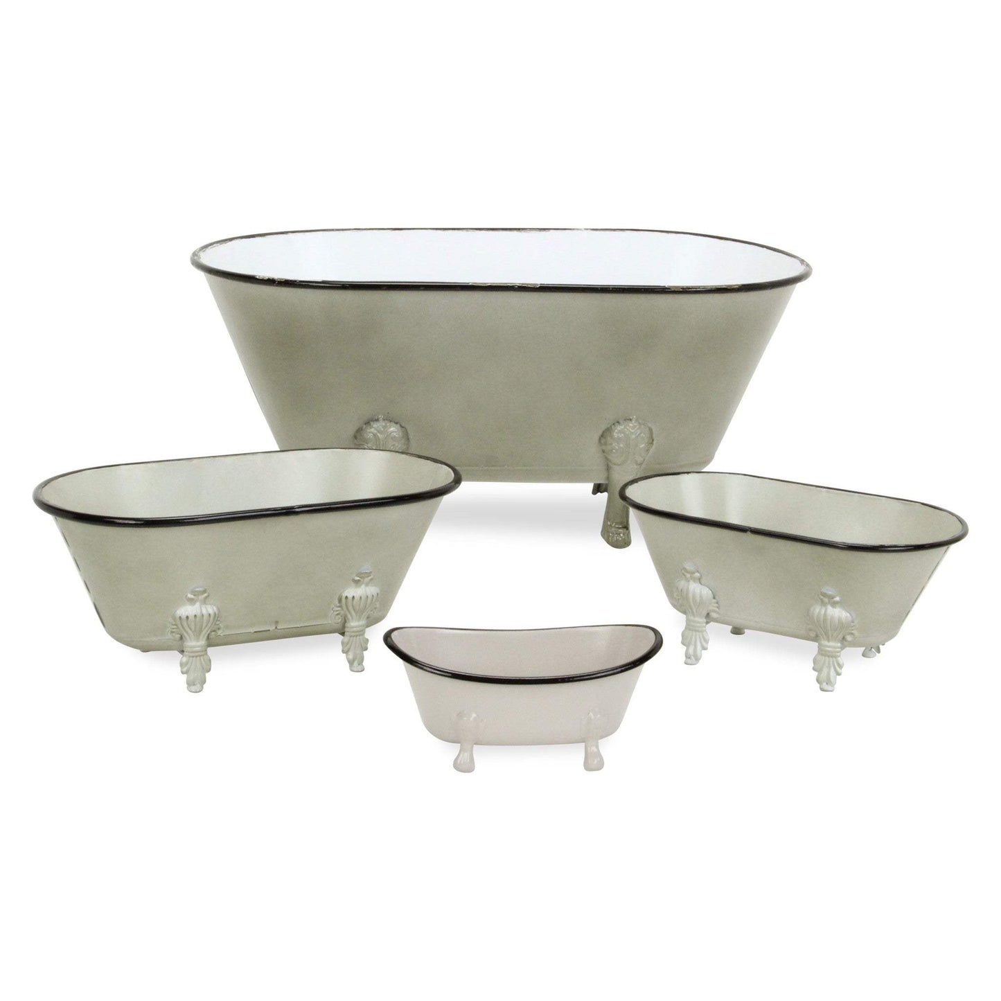 Light Gray Bathtub Decor Piece - Homeroots - Flyclothing LLC