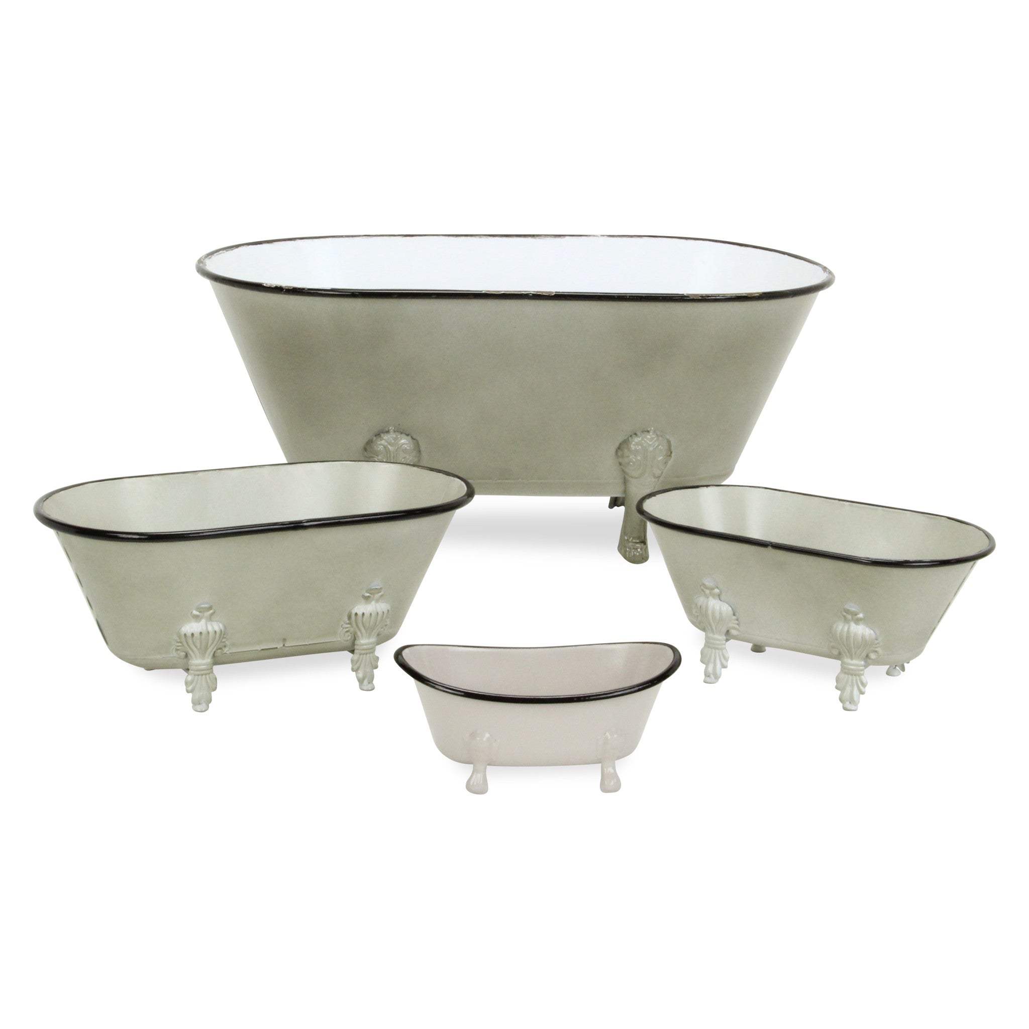 Light Gray Bathtub Decor Piece - Homeroots - Flyclothing LLC
