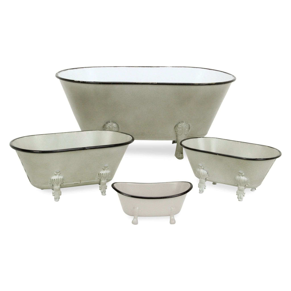 Petite Light Gray Bathtub Decor Piece - Homeroots - Flyclothing LLC