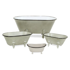 Petite Light Gray Bathtub Decor Piece - Homeroots