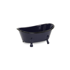 Navy Blue Metal Bath Tub Sculpture - Homeroots