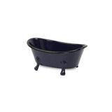 Navy Blue Metal Bath Tub Sculpture - Homeroots