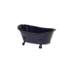 Navy Blue Metal Bath Tub Sculpture - Homeroots